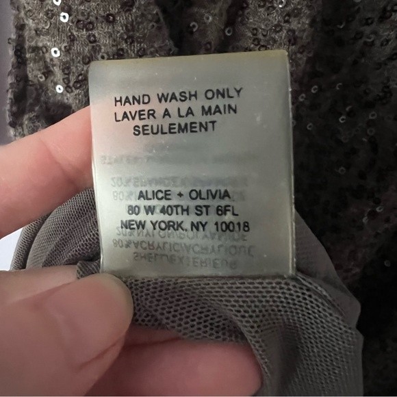 Alice + Olivia Nala Sequined Dress in Chocolate Small - Picture 13 of 14